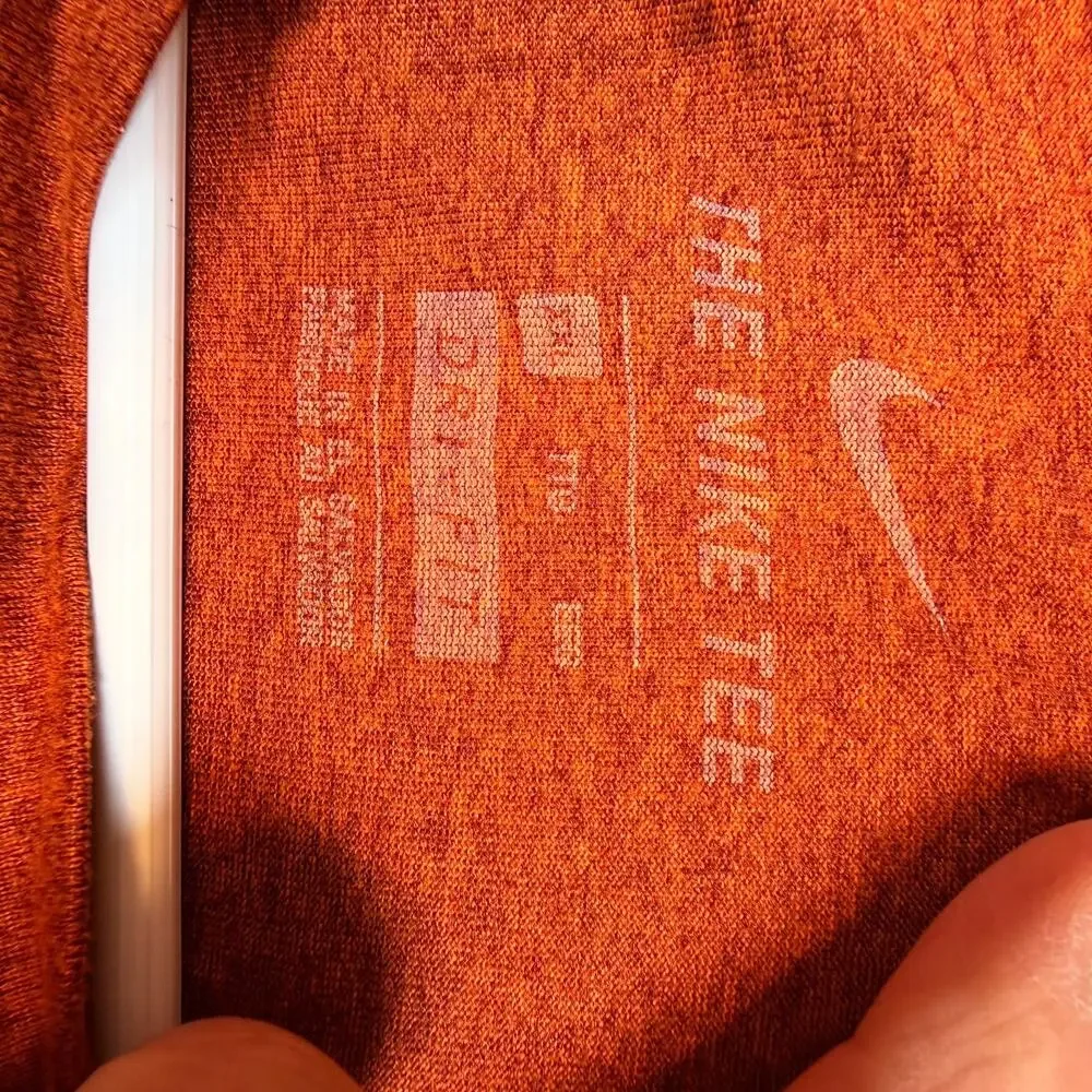 Nike Dri-FIT Heathered Orange Training Short Sleeve T Shirt Mens Size XXL